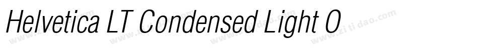 Helvetica LT Condensed Light Oblique字体转换